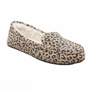 Leopard Print Moccasins, Size 9